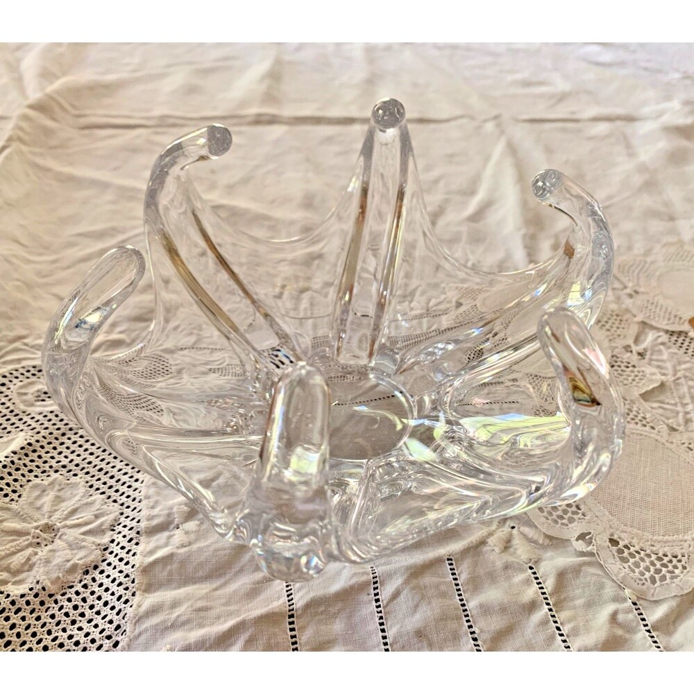 Cofrac Art Verrier France  Crystal Art Glass Bowl Centerpiece
